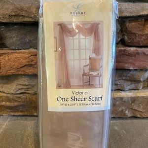 Sheer Tan window scarf